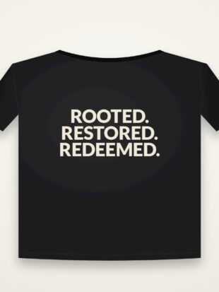 Bold Rooted Restored Redeemed Black mockup