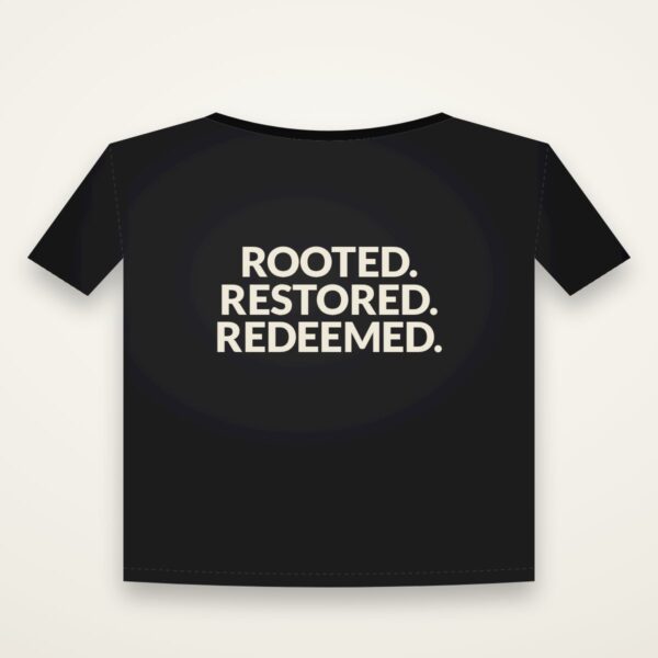 Bold Rooted Restored Redeemed Black mockup