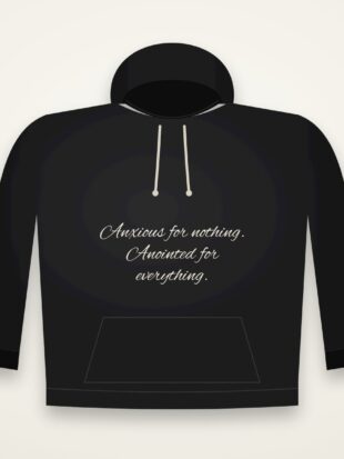 Hoodie Anxious For Nothing Black mockup