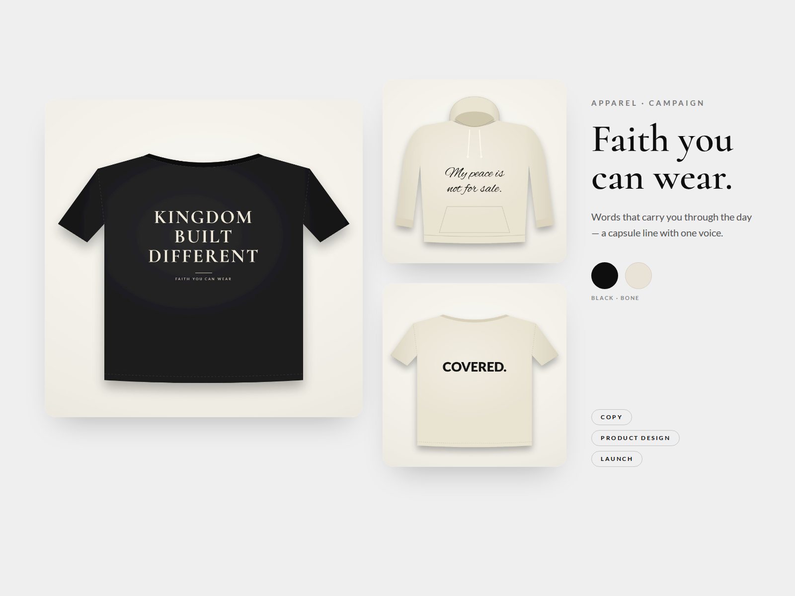 Faith You Can Wear — concept board